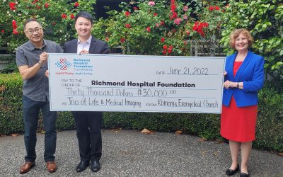 Koinonia Evangelical Church Raises $30,000 for Richmond Hospital Foundation’s Trio of Life and Medical Imaging Centre Campaigns